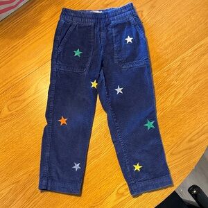 Mini Boden Navy Corduroy Star Patch Pants - Casual Pull-On